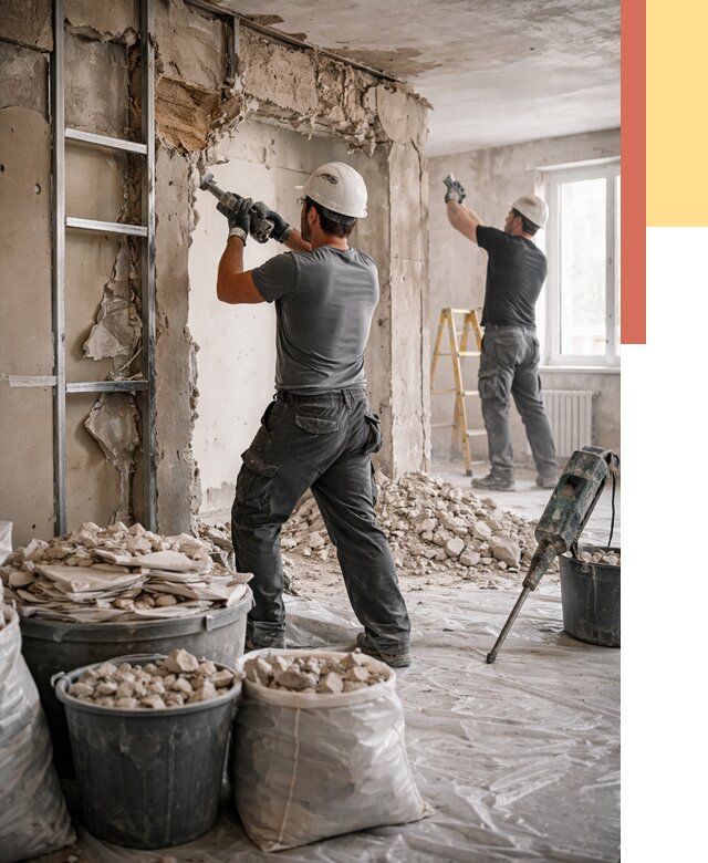 Демонтажные работы в Мелеузе от 2762 руб. — услуги и цена под ключ | ОТДЕЛОЧНИК-Млз