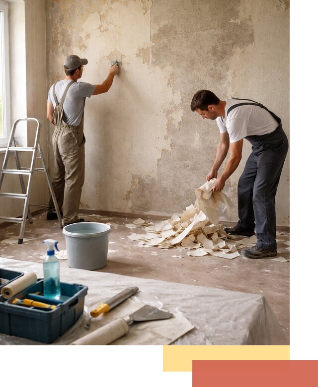 Снятие старых обоев в Мелеузе быстро и качественно