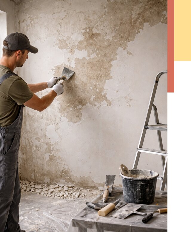 Снятие старой шпаклевки в Мелеузе от 1892 руб. — быстро и недорого | ОТДЕЛОЧНИК-Млз