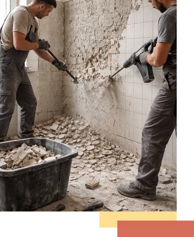 Демонтаж плитки со стен в Мелеузе быстро и аккуратно