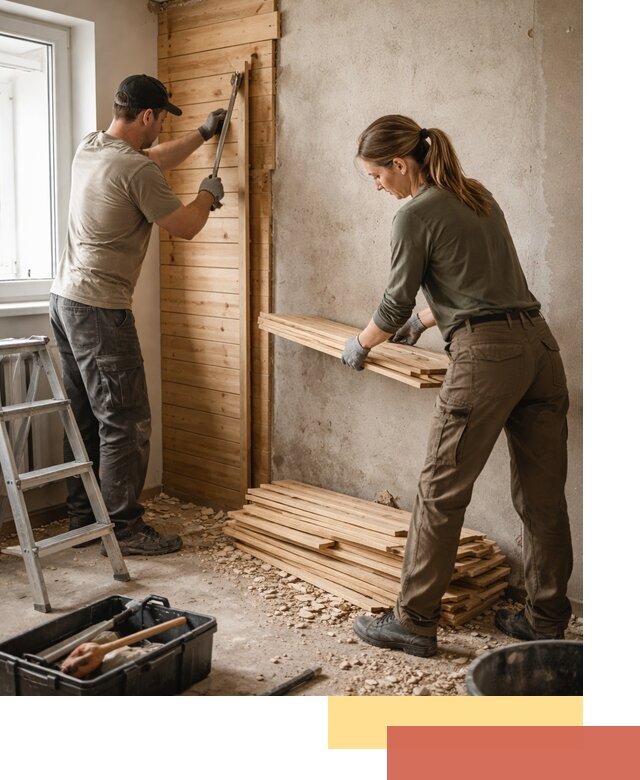 Демонтаж вагонки со стен в Мелеузе — профессиональный демонтаж