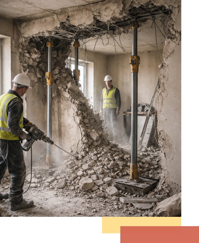 Снос несущих стен в Мелеузе с гарантией безопасности и качества