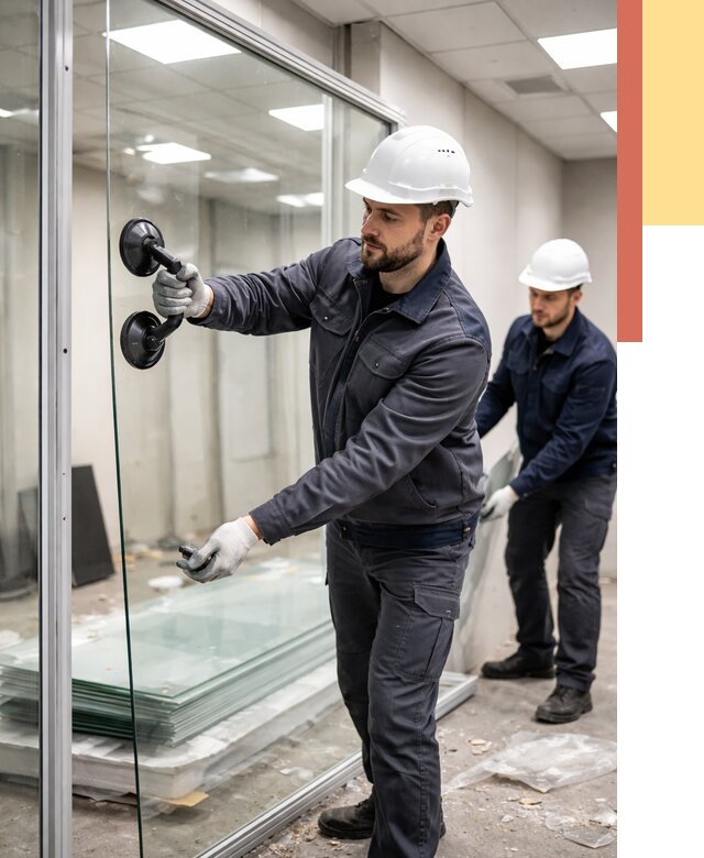 Демонтаж стеклянных перегородок в Мелеузе от 3273 руб. — быстро и недорого | ОТДЕЛОЧНИК-Млз