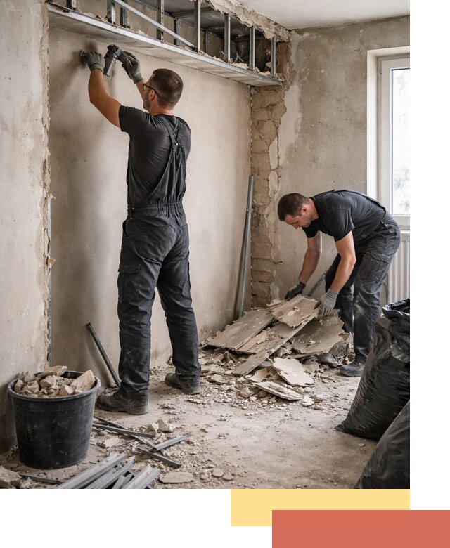 Демонтаж короба из гипсокартона в Мелеузе быстро и аккуратно