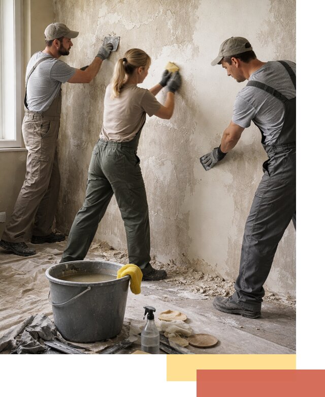 Очистка стен от клея и грунтовки в Мелеузе качественно и быстро