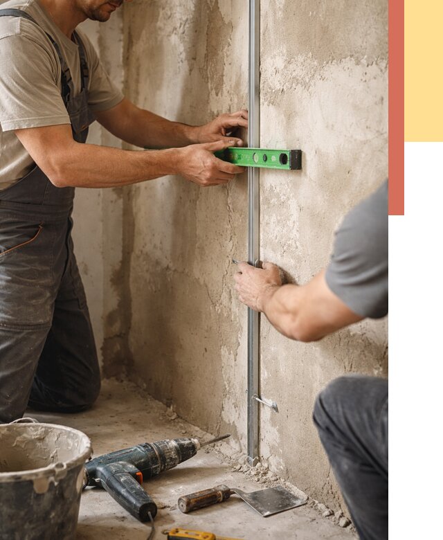 Установка штукатурных маяков в Мелеузе от 7160 руб. — быстро и недорого | ОТДЕЛОЧНИК-Млз