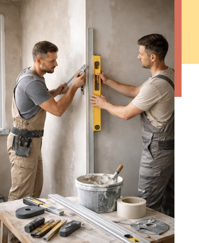 Выведение углов стен в Мелеузе от 1892 руб. быстро и недорого | ОТДЕЛОЧНИК-Млз