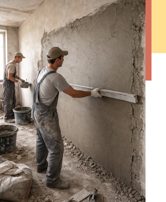 Цементная штукатурка стен в Мелеузе от 4603 руб/м2 — быстро и недорого | ОТДЕЛОЧНИК-Млз