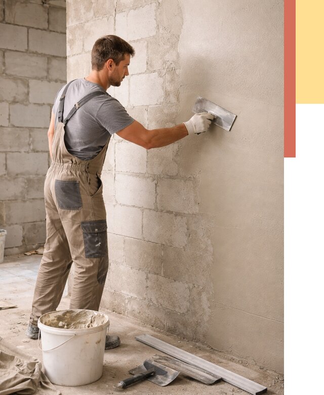 Штукатурка стен из газобетона в Мелеузе от 2148 руб./м2 — быстро и недорого | ОТДЕЛОЧНИК-Млз