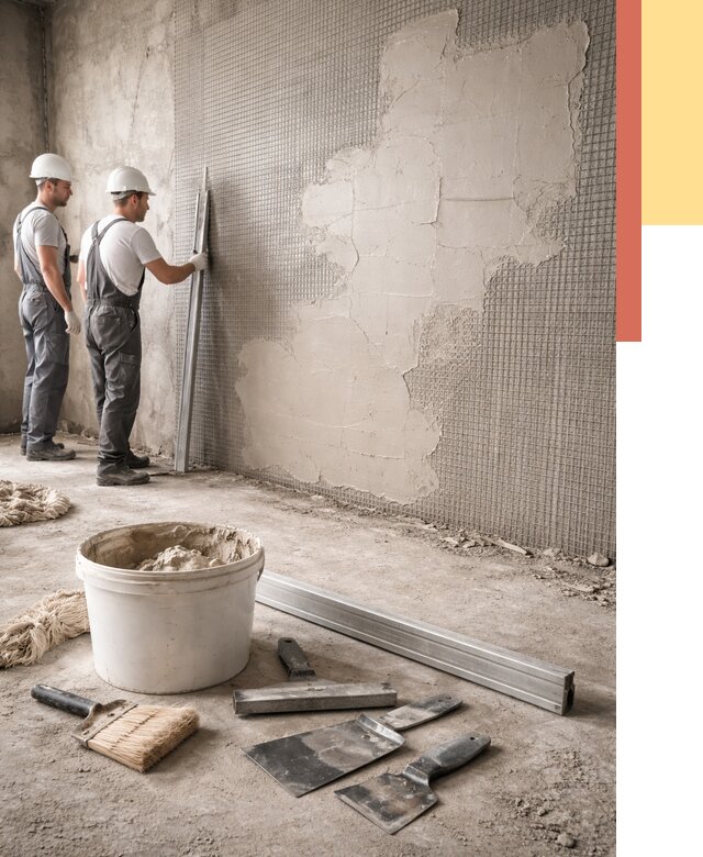 Штукатурка стен по сетке в Мелеузе от 5626 руб./м2 — быстро и недорого | ОТДЕЛОЧНИК-Млз