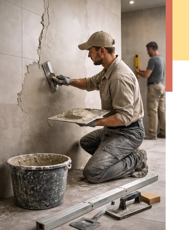 Штукатурка стен в ванной в Мелеузе от 4603 руб./м² — выравнивание под ключ | ОТДЕЛОЧНИК-Млз