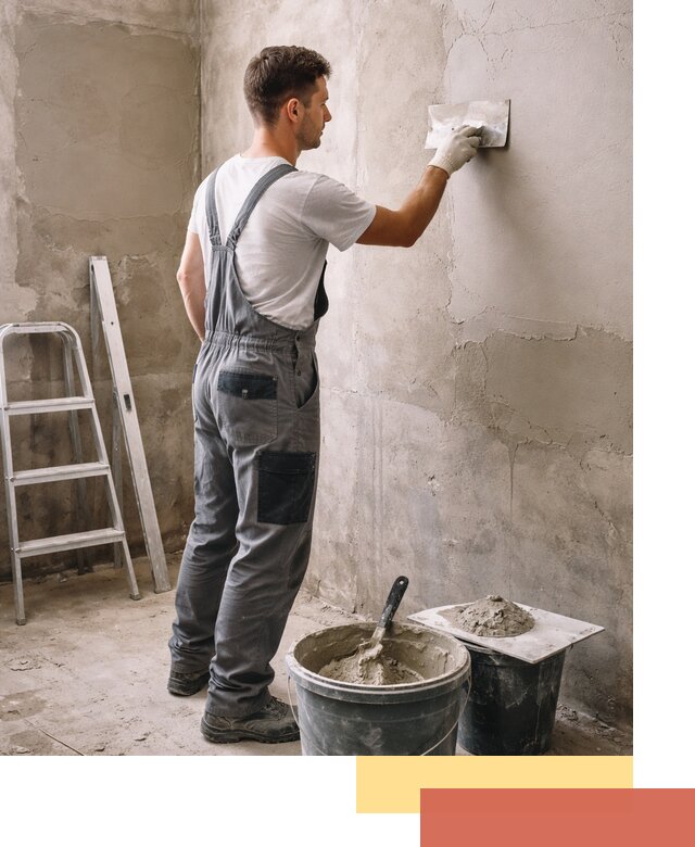 Штукатурка стен в ванной под ключ в Мелеузе