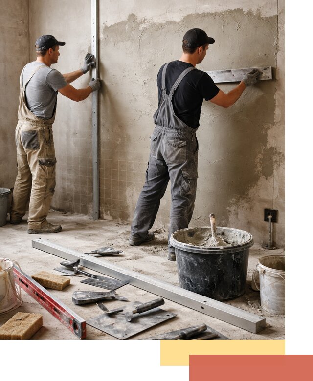 Профессиональная штукатурка стен под плитку в Мелеузе