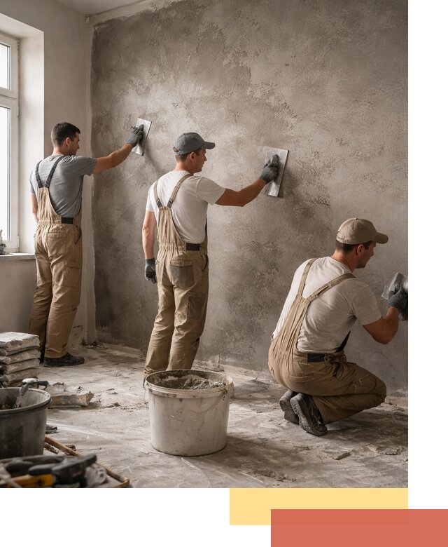 Декоративная штукатурка под бетон в Мелеузе для стен и потолков