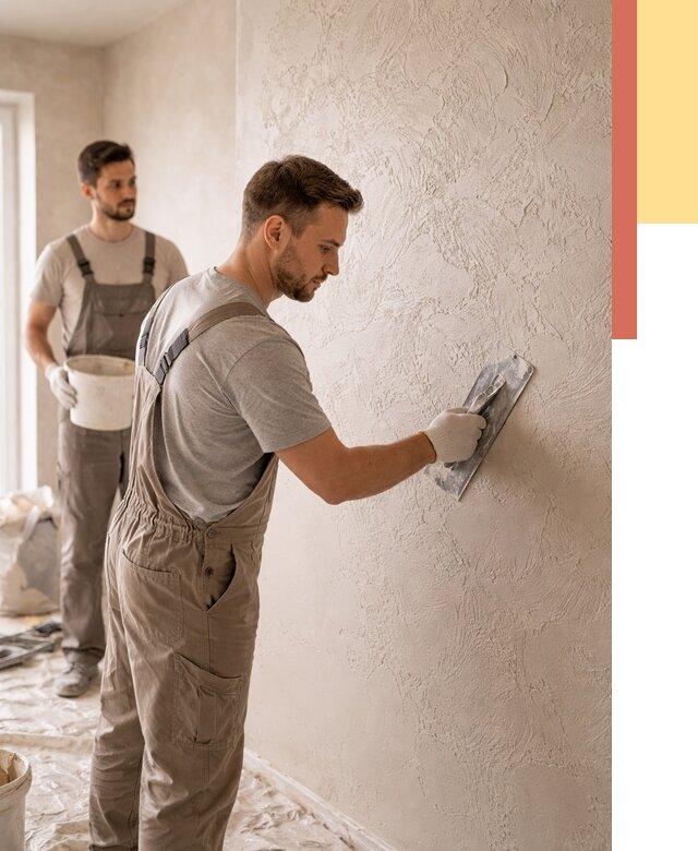 Фактурная штукатурка стен в Мелеузе от 4296 руб./м² — заказать под ключ | ОТДЕЛОЧНИК-Млз