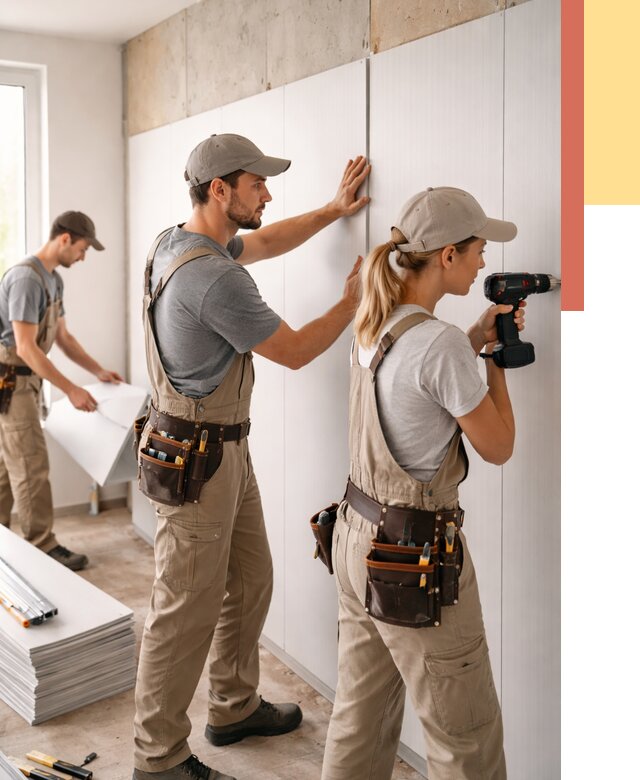 Монтаж ПВХ панелей на стены в Мелеузе от 460 руб/м2 — быстро и недорого | ОТДЕЛОЧНИК-Млз