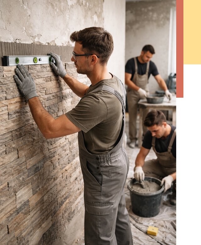 Монтаж искусственного камня в Мелеузе от 4603 руб. под ключ | ОТДЕЛОЧНИК-Млз