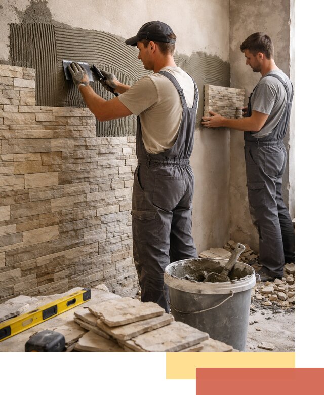 Монтаж искусственного камня в Мелеузе — облицовка стен и фасадов