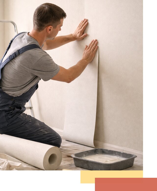 Поклейка флизелиновых обоев в Мелеузе качественно и быстро