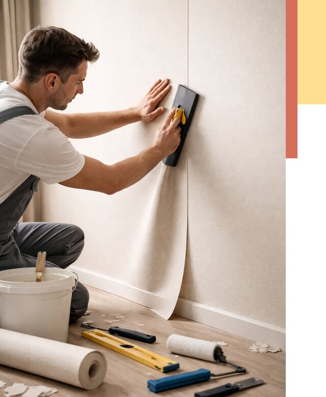 Поклейка виниловых обоев в Мелеузе от 4603 руб. | Быстро и недорого — ОТДЕЛОЧНИК-Млз