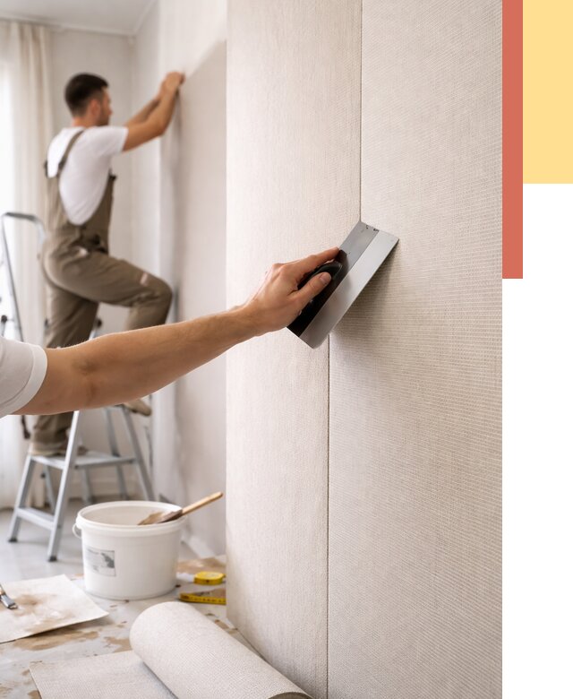 Поклейка текстильных обоев в Мелеузе от 4603 руб. под ключ | ОТДЕЛОЧНИК-Млз