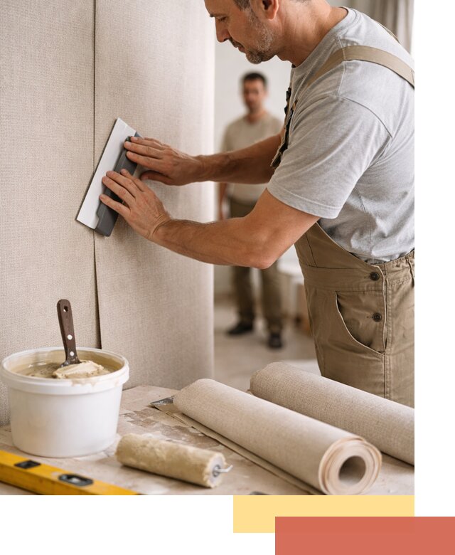 Поклейка текстильных обоев в Мелеузе профессионально и аккуратно