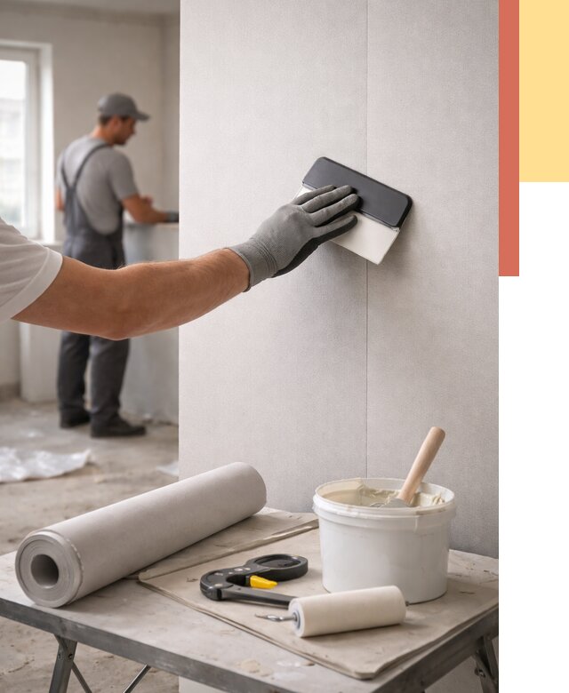 Поклейка обоев под покраску в Мелеузе от 3580 руб. за м2 | ОТДЕЛОЧНИК-Млз