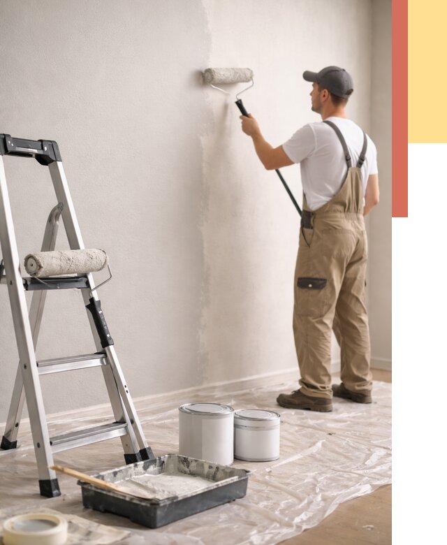 Покраска стен латексной краской в Мелеузе от 4603 руб. за м2 | ОТДЕЛОЧНИК-Млз