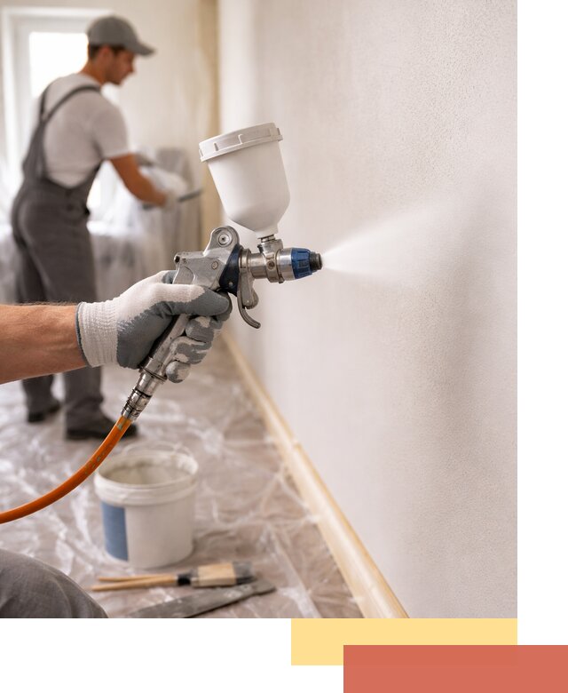 Покраска стен краскопультом в Мелеузе быстро и качественно