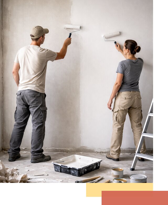 Окраска стен по стеклохолсту в Мелеузе качественно и долговечно