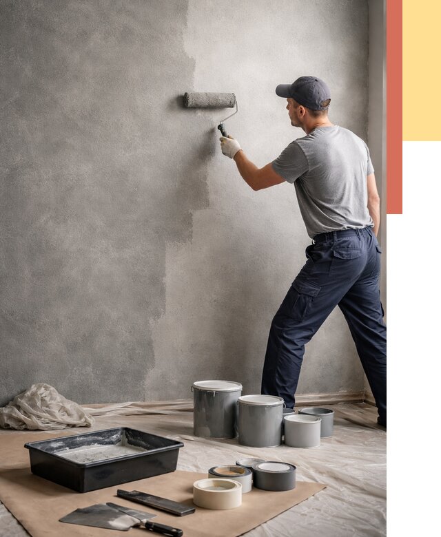 Покраска стен под бетон в Мелеузе от 665 руб. за м2 — быстро и недорого | ОТДЕЛОЧНИК-Млз