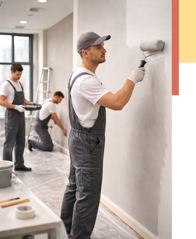 Покраска стен в офисе в Мелеузе от 8695 руб. — быстро и недорого | ОТДЕЛОЧНИК-Млз