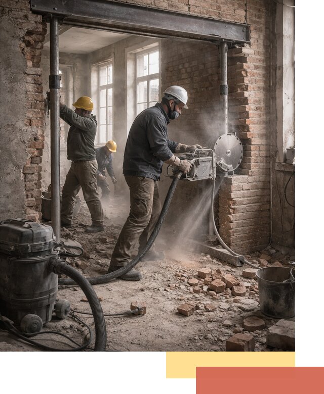 Прорезка проема в стене под дверной или оконный проем в Мелеузе