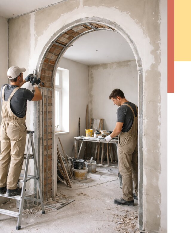 Устройство арочного проема в Мелеузе от 9718 руб. под ключ — быстро и недорого | ОТДЕЛОЧНИК-Млз