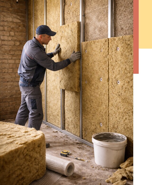 Утепление стен минватой в Мелеузе от 1381 руб./м2 — недорого и быстро | ОТДЕЛОЧНИК-Млз