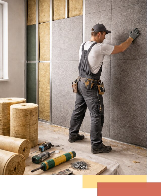 Профессиональная шумоизоляция стен в Мелеузе для квартиры и офиса