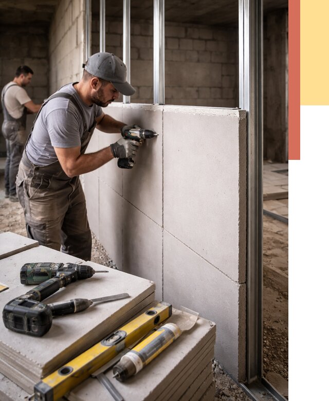 Кладка влагостойких перегородок ПГП в Мелеузе от 1227 руб. под ключ | ОТДЕЛОЧНИК-Млз