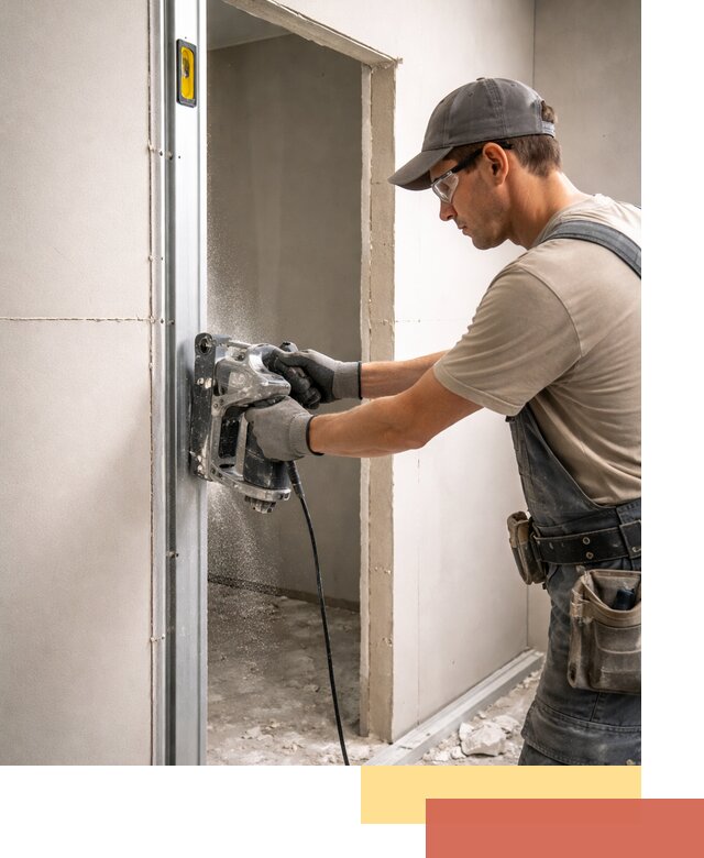 Устройство дверного проема в перегородке в Мелеузе