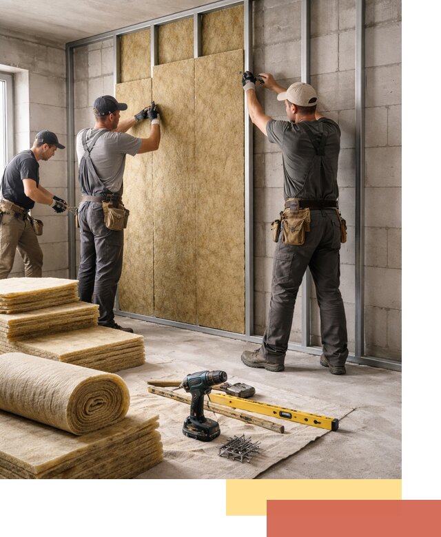 Шумоизоляция перегородок из блоков в Мелеузе — монтаж и защита шумоизоляцией