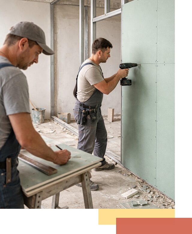 Перегородки из влагостойкого гипсокартона под ключ в Мелеузе