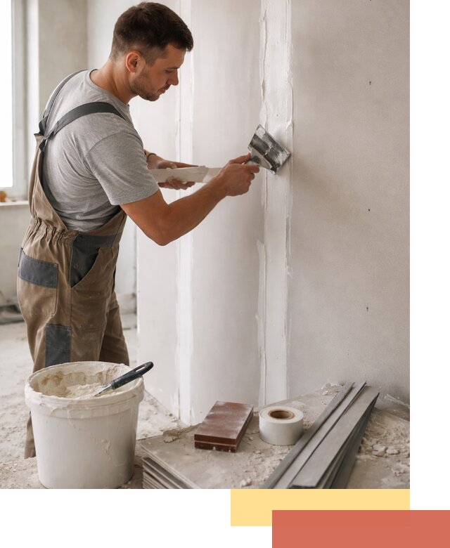 Шпаклевка перегородок из гипсокартона в Мелеузе качественно и быстро