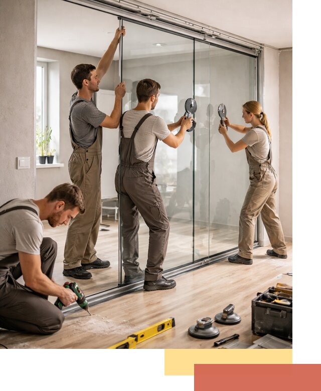 Изготовление стеклянных перегородок на заказ в Мелеузе