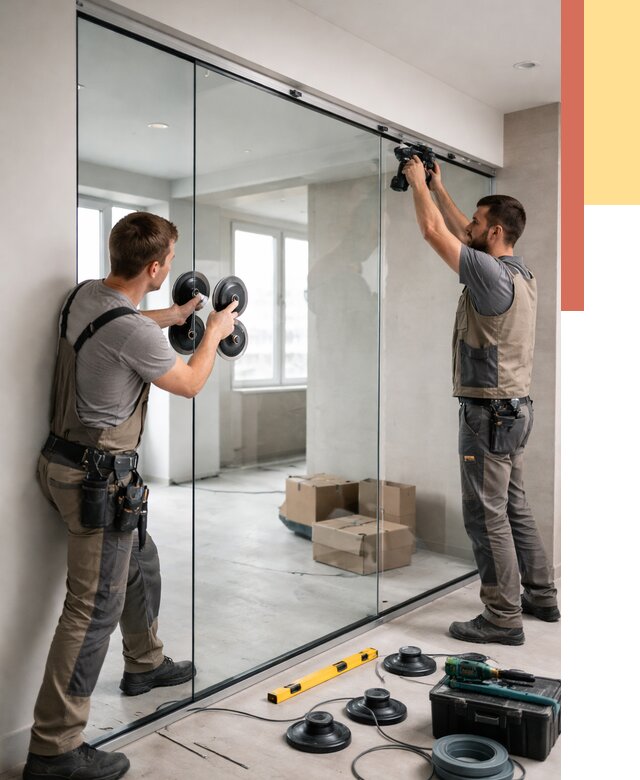 Монтаж стеклянных перегородок в Мелеузе от 6649 руб. | ОТДЕЛОЧНИК-Млз