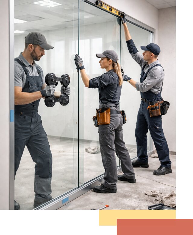 Профессиональный монтаж стеклянных перегородок в Мелеузе