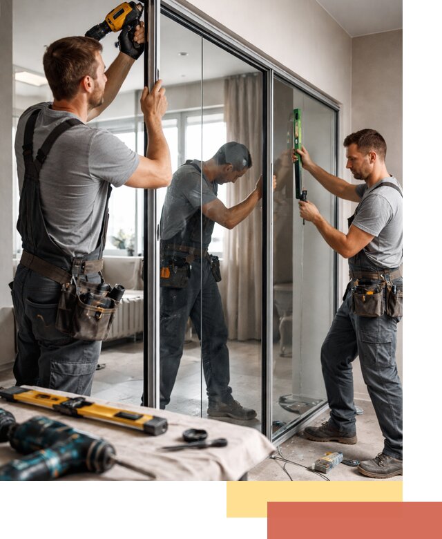 Каркасные стеклянные перегородки под ключ в Мелеузе