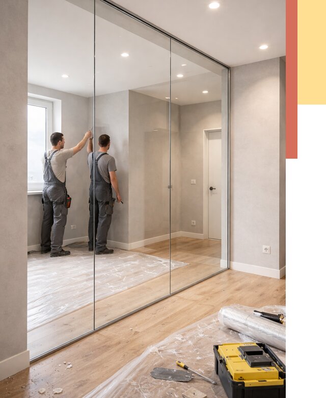 Безрамные стеклянные перегородки в Мелеузе — монтаж от 9718 руб. | ОТДЕЛОЧНИК-Млз