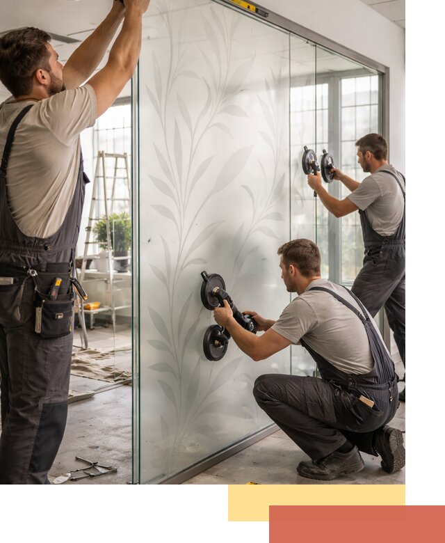 Стеклянные перегородки с рисунком на заказ в Мелеузе