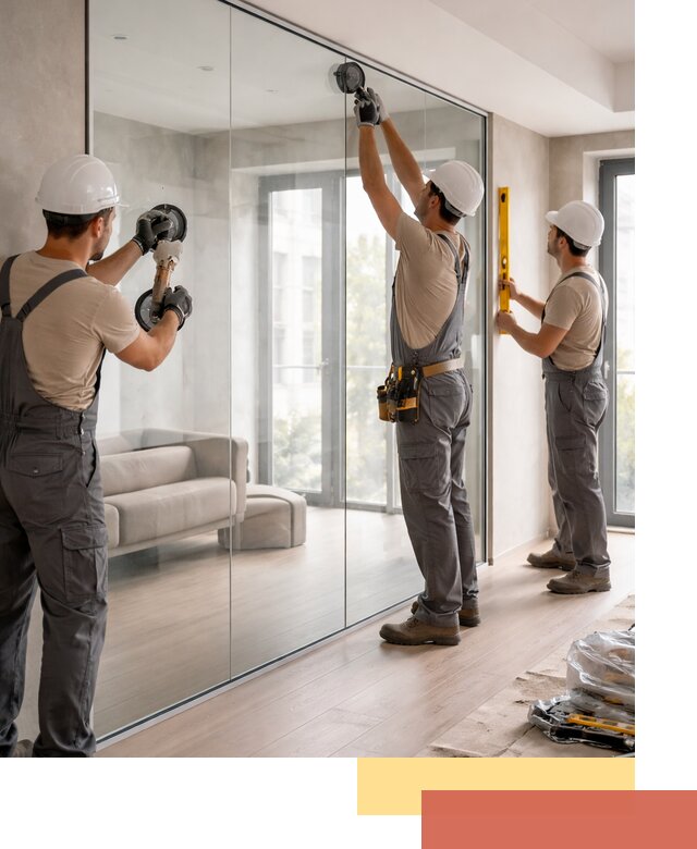 Перегородки из закаленного стекла в Мелеузе для офисов и квартир