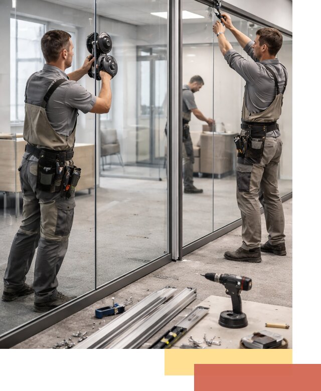 Стеклянные офисные перегородки под ключ в Мелеузе