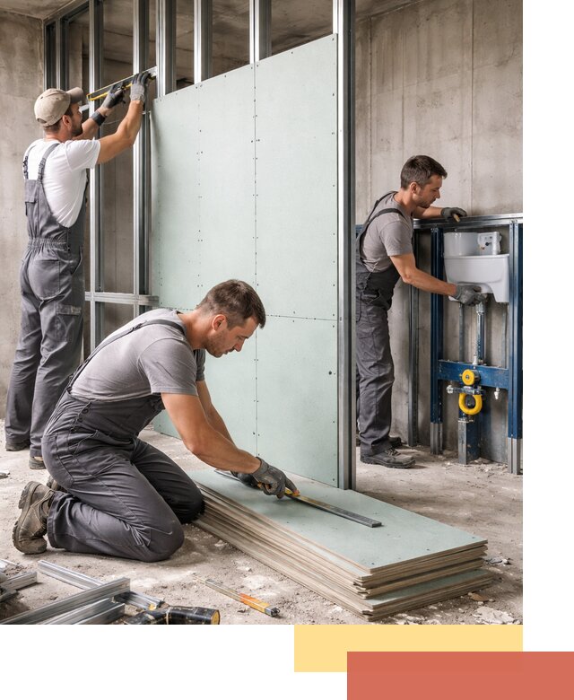 Монтаж и ремонт сантехнических перегородок в Мелеузе